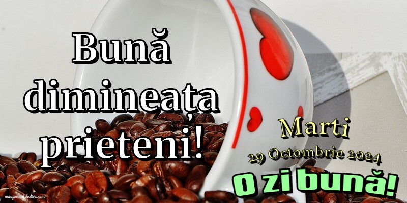 Bună dimineața prieteni! Marti 29 Octombrie 2024 O zi bună!