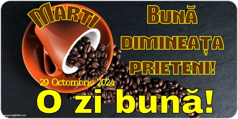 Bună dimineața prieteni! Marti 29 Octombrie 2024 O zi bună!