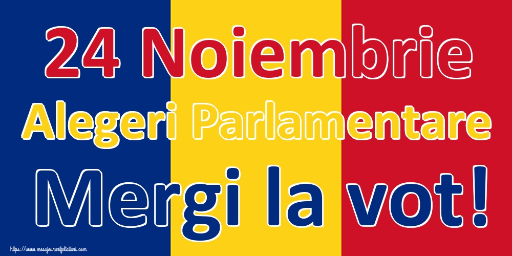 24 Noiembrie Alegeri Parlamentare Mergi la vot!