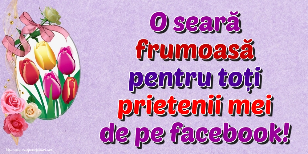 Buna seara - O seară frumoasă pentru toți prietenii mei de pe facebook!