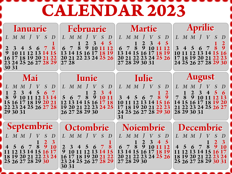 Calendare Calendar 2023 - 800x600 -  Model 0063