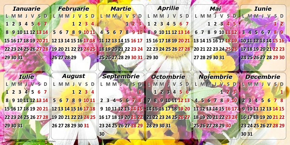 Imagini cu calendare - Calendar 2024 - Anotimpuri - Model 0085 - mesajeurarifelicitari.com