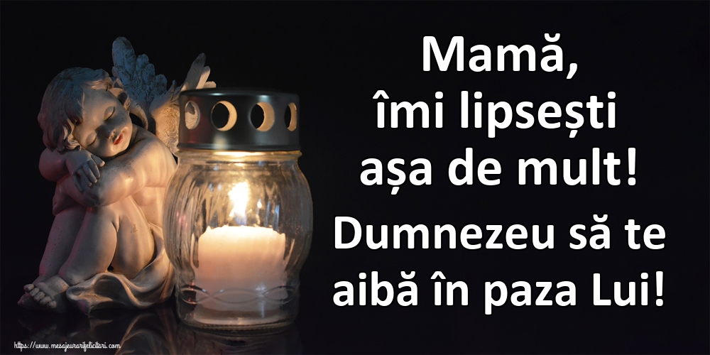 Mamă, îmi lipsești așa de mult! Dumnezeu să te aibă în paza Lui!