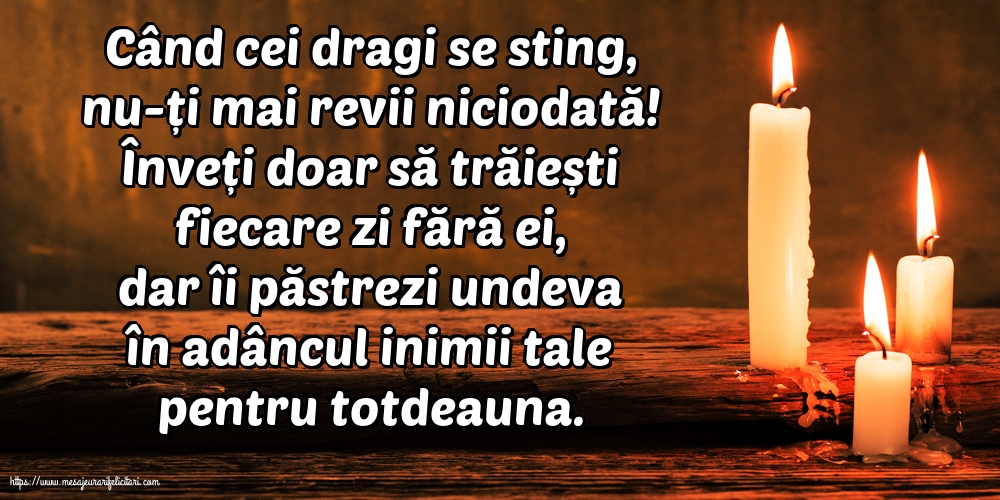 Când cei dragi se sting, nu-ți mai revii niciodată!