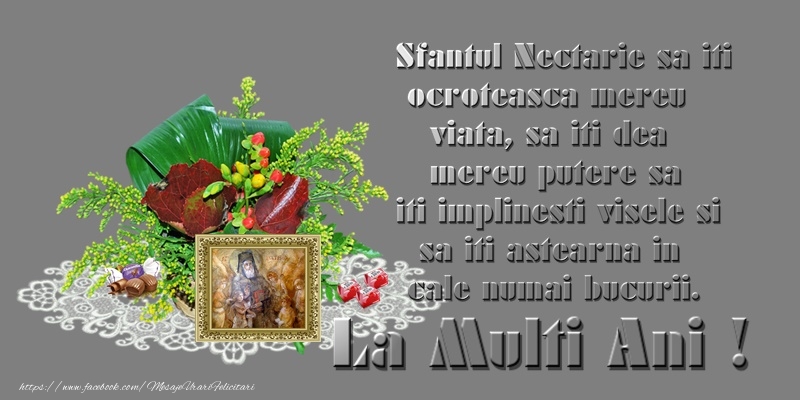 Sfantul Nectarie sa iti ocroteasca mereu viata, sa iti dea mereu putere sa iti implinesti visele si sa iti astearna in cale numai bucurii