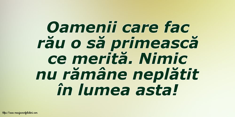 Oamenii care fac rău