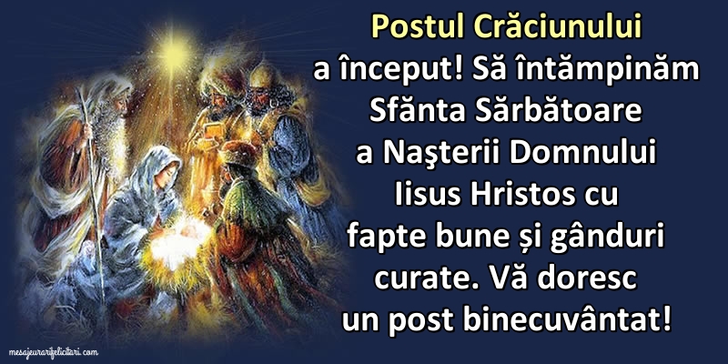 Vă doresc un post binecuvântat!