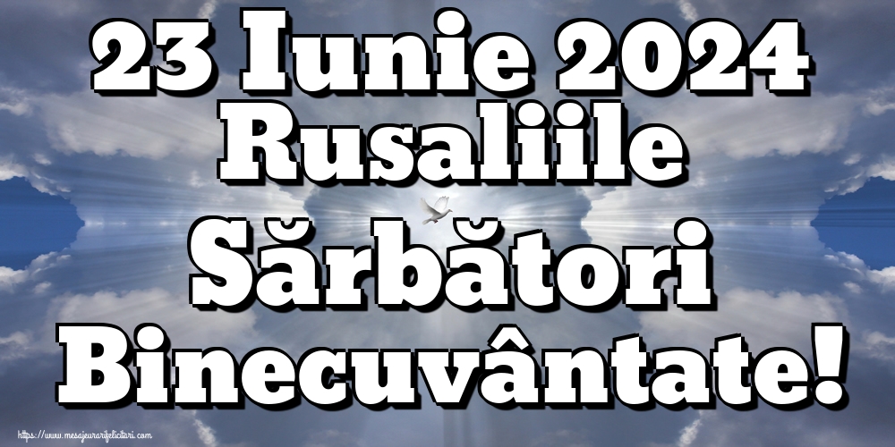 23 Iunie 2024 Rusaliile Sărbători Binecuvântate!