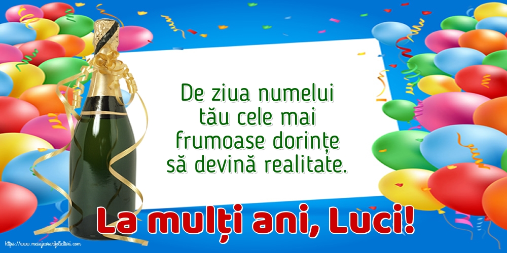 Sfanta Lucia La mulți ani, Luci!