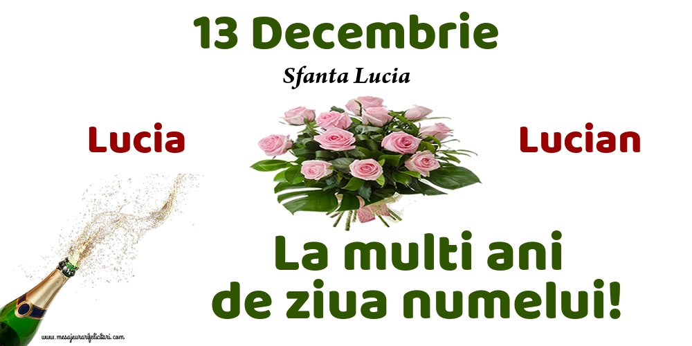 Felicitari de Sfanta Lucia - 13 Decembrie - Sfanta Lucia - mesajeurarifelicitari.com