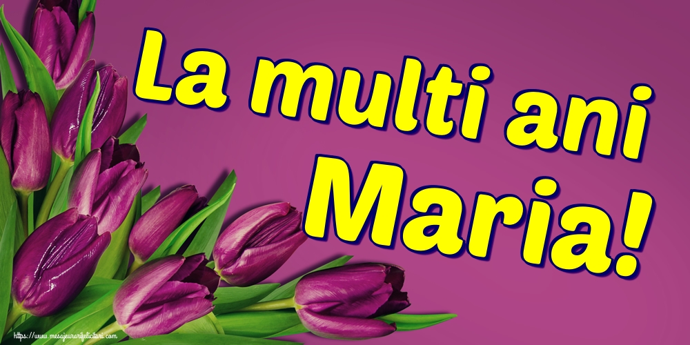 La multi ani Maria!