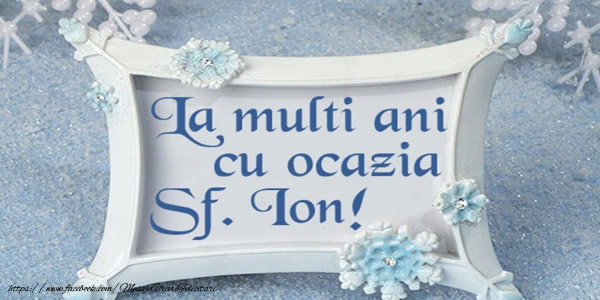 La multi ani cu ocazia Sf. Ion!