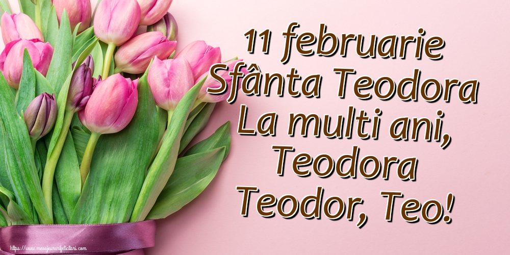 Felicitari de Sfânta Teodora - 11 februarie Sfânta Teodora La multi ani, Teodora Teodor, Teo! - mesajeurarifelicitari.com