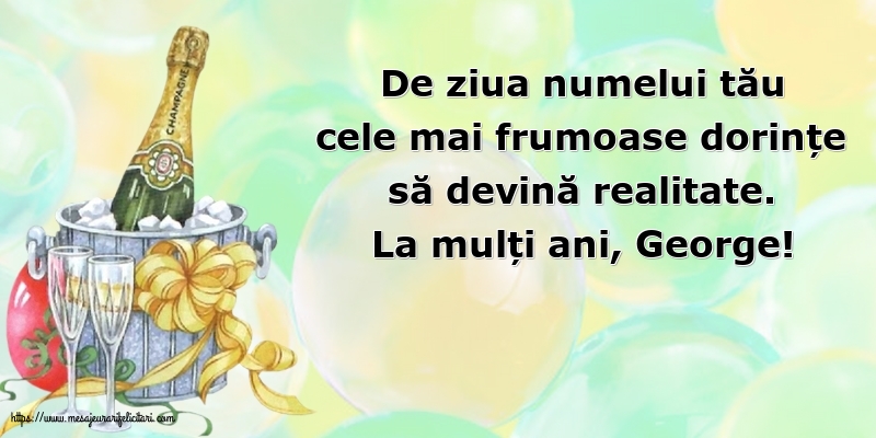 Felicitari de Sfântul Gheorghe - La mulți ani, George! - mesajeurarifelicitari.com