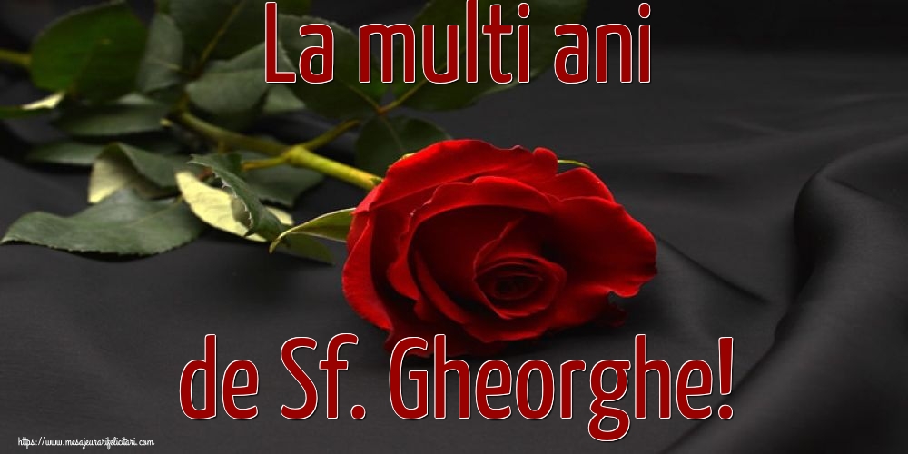 La multi ani de Sf. Gheorghe!