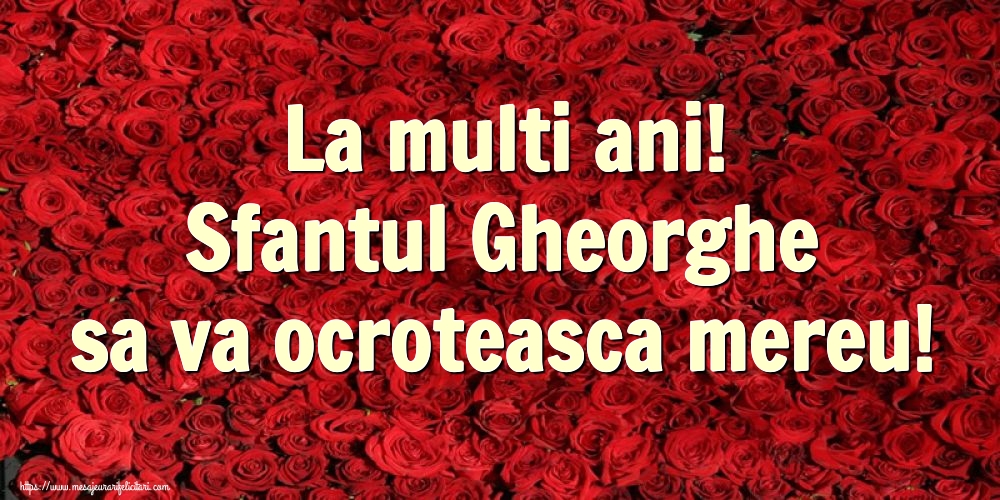 Felicitari de Sfântul Gheorghe - La multi ani! Sfantul Gheorghe sa va ocroteasca mereu! - mesajeurarifelicitari.com