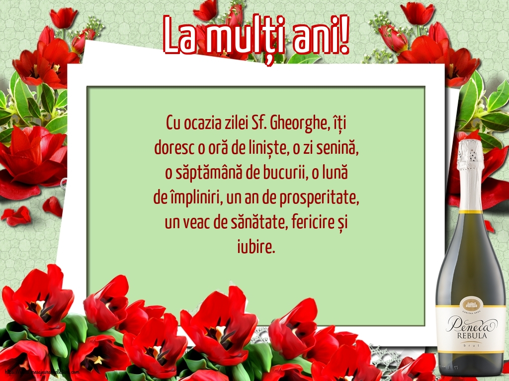 Felicitari de Sfântul Gheorghe - La mulți ani! - mesajeurarifelicitari.com