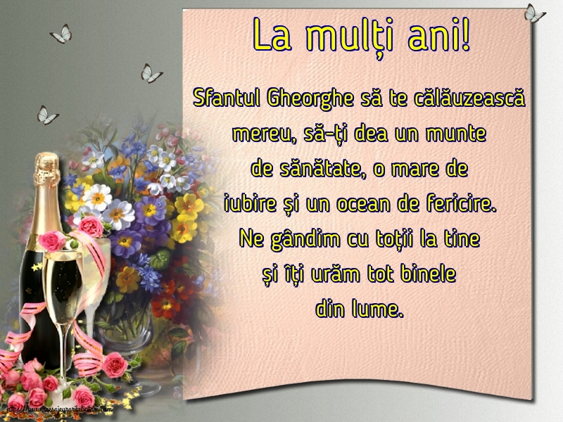 Felicitari de Sfântul Gheorghe - La mulți ani! - mesajeurarifelicitari.com