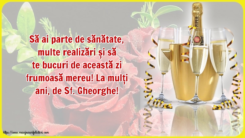 Felicitari de Sfântul Gheorghe - La mulți ani, de Sf. Gheorghe! - mesajeurarifelicitari.com