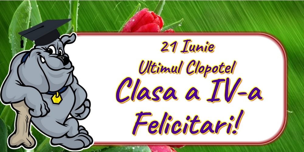 21 Iunie Ultimul Clopotel Clasa a IV-a Felicitari!