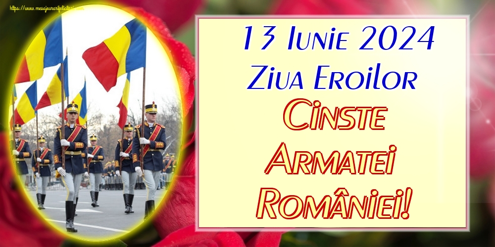 13 Iunie 2024 Ziua Eroilor Cinste Armatei României!