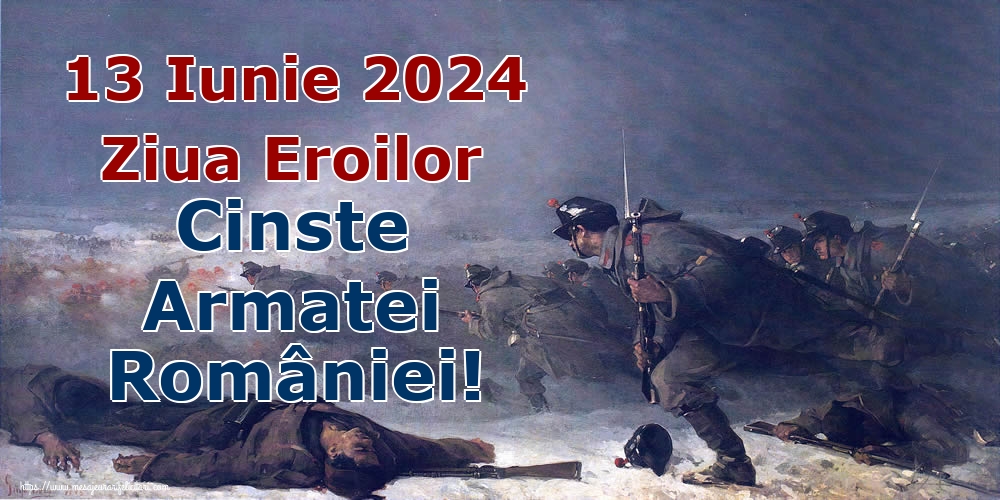 13 Iunie 2024 Ziua Eroilor Cinste Armatei României!