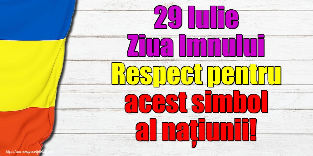 29 Iulie Ziua Imnului Respect pentru acest simbol al naţiunii!