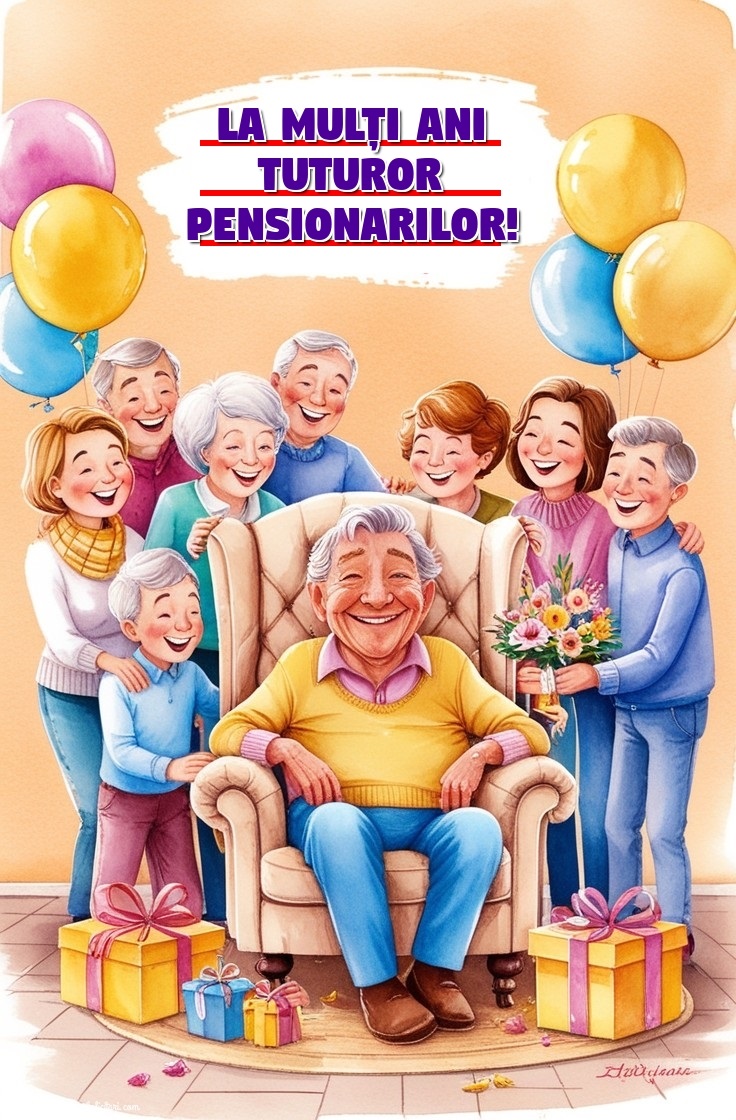 Felicitari de Ziua Pensionarului - La mulți ani tuturor pensionarilor! - mesajeurarifelicitari.com