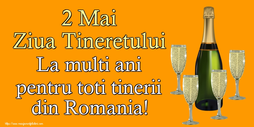 Ziua Tineretului 2 Mai Ziua Tineretului La multi ani pentru toti tinerii din Romania!
