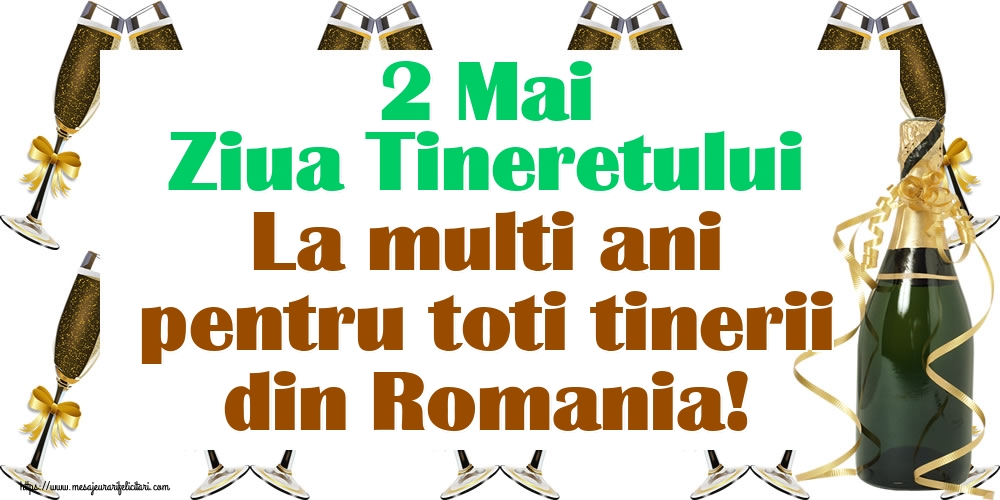 Ziua Tineretului 2 Mai Ziua Tineretului La multi ani pentru toti tinerii din Romania!