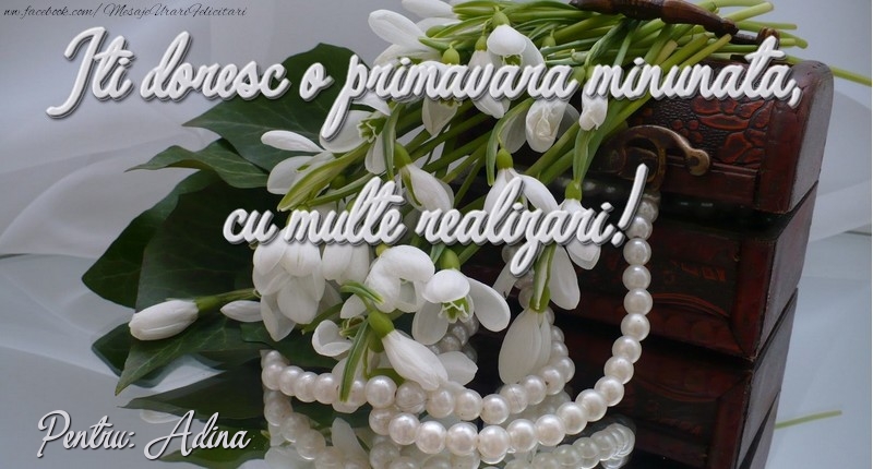  Felicitari de 1 Martie - Ghiocei | Felicitare de 1 martie Adina