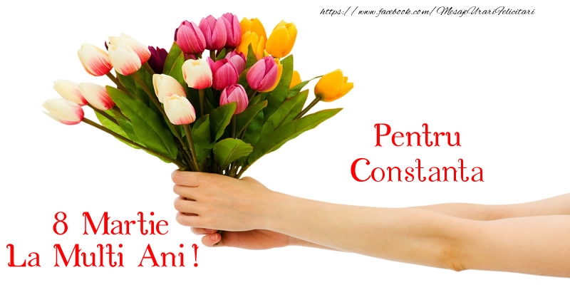  Felicitari de 8 Martie - Lalele | Pentru Constanta, La multi ani de 8 martie!