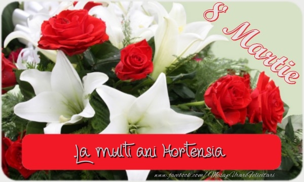 Felicitari de 8 Martie - Flori | La multi ani Hortensia