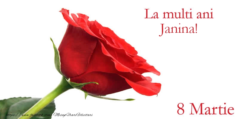  Felicitari de 8 Martie - Trandafiri | La multi ani Janina! 8 Martie