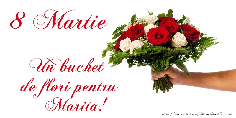 Felicitari de 8 Martie - Trandafiri | 8 Martie Un buchet de flori pentru Marita!