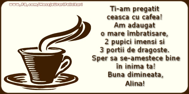  Felicitari de buna dimineata - ☕ Cafea | Buna dimineata, Alina!