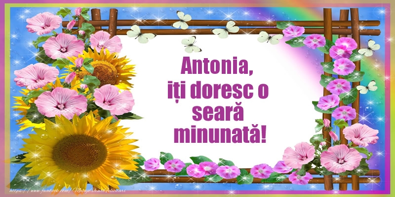  Felicitari de buna seara - Flori | Antonia, iți doresc o seară minunată!