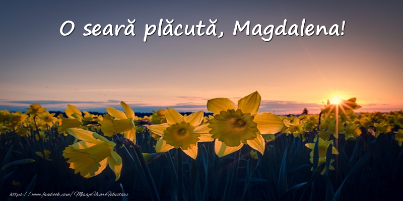 Felicitari de buna seara -  Flori: O seară plăcută, Magdalena!
