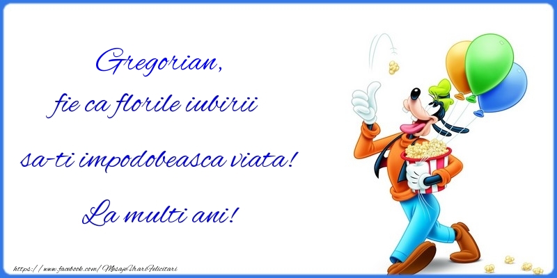 Felicitari pentru copii - fie ca florile iubirii sa-ti impodobeasca viata! La multi ani! Gregorian