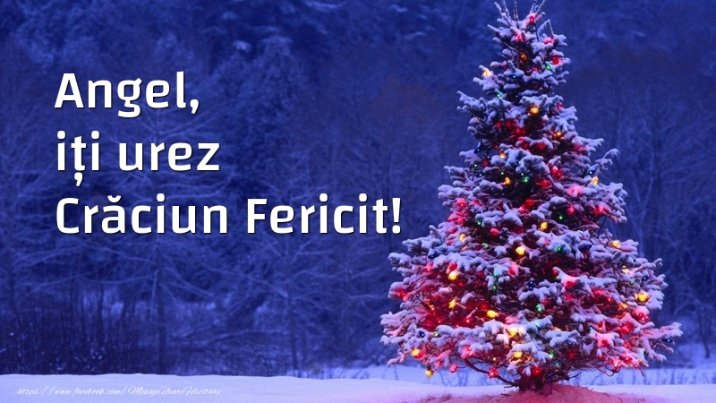 Felicitari de Craciun - Angel, iți urez Crăciun Fericit!