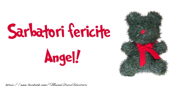 Felicitari de Craciun - Ursuleti | Sarbatori fericite Angel!