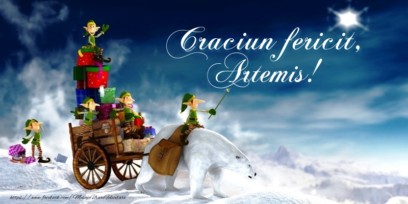 Felicitari de Craciun - Craciun fericit, Artemis!