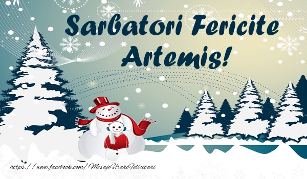 Felicitari de Craciun - ⛄ Brazi & Om De Zapada & Peisaje De Iarna | Sarbatori fericite Artemis!