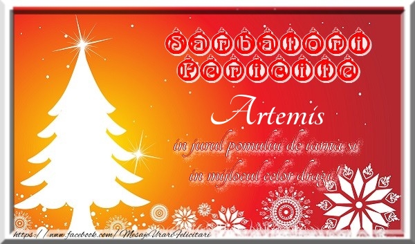 Felicitari de Craciun - Sarbatori fericite  in jurul pomului de iarna si in mijlocul celor dragi! Artemis