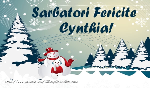  Felicitari de Craciun - ⛄ Brazi & Om De Zapada & Peisaje De Iarna | Sarbatori fericite Cynthia!