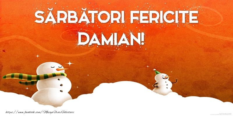Felicitari de Craciun - ⛄ Om De Zapada | Sărbători Fericite Damian!