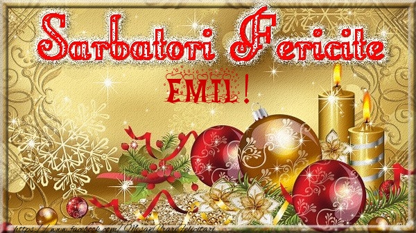  Felicitari de Craciun - Globuri | Sarbatori fericite Emil!