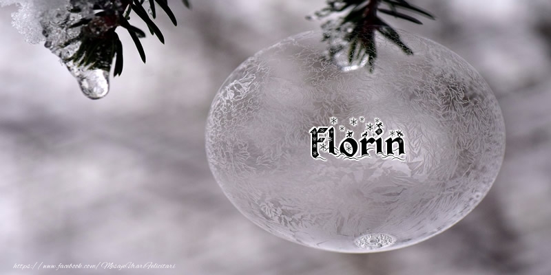  Felicitari de Craciun - Globuri | Numele Florin pe glob