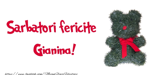 Felicitari de Craciun - Ursuleti | Sarbatori fericite Gianina!