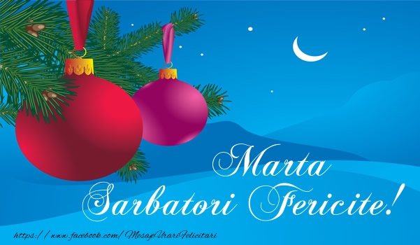 Felicitari de Craciun - Globuri | Marta Sarbatori fericite!